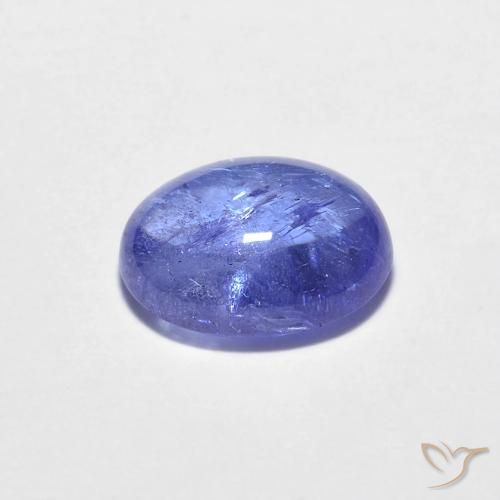 Tanzanita Azul violeta intenso natural de 1.43 ct, Ovalada, Transparente