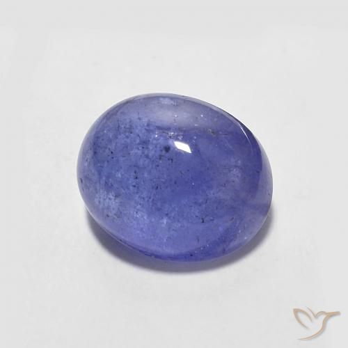 Tanzanita Azul violeta intenso natural de 2.89 ct, Ovalada, Translúcido