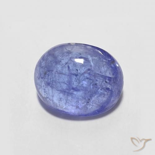 Tanzanita Azul violeta intenso natural de 2.45 ct, Ovalada, Transparente