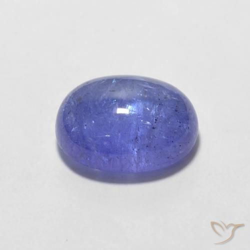 Tanzanita Azul violeta intenso natural de 2.45 ct, Ovalada, Transparente