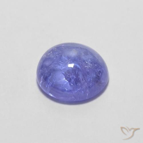 Tanzanita Azul violeta intenso natural de 1.39 ct, Redondo, Transparente