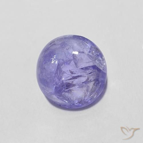 Tanzanita Violeta claro natural de 1.43 ct, Redondo, Transparente