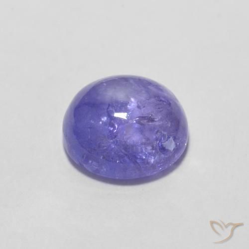 Tanzanita Violeta claro natural de 1.43 ct, Redondo, Transparente