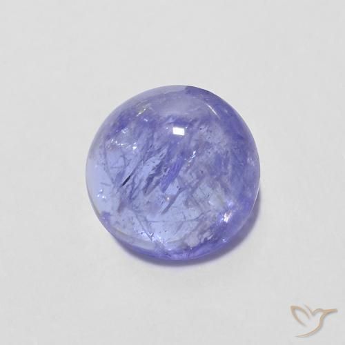 Tanzanita Azul violeta intenso natural de 1.45 ct, Redondo, Transparente