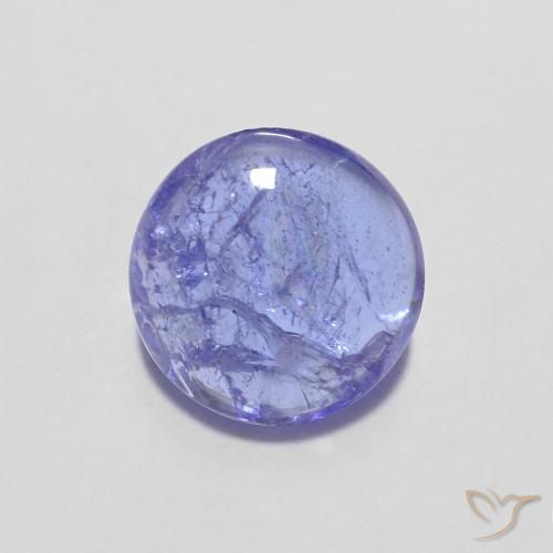 1.47ct Natural Azul violeta intenso Tanzanita, Redondo, Transparente
