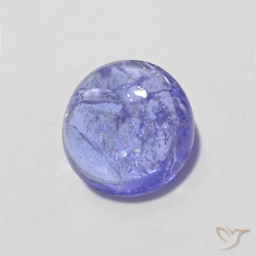 Tanzanita Azul violeta intenso natural de 1.47 ct, Redondo, Transparente