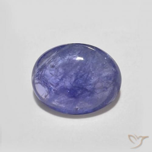 2.13ct Natural Azul violeta intenso tanzanita, Ovalada, Translúcido