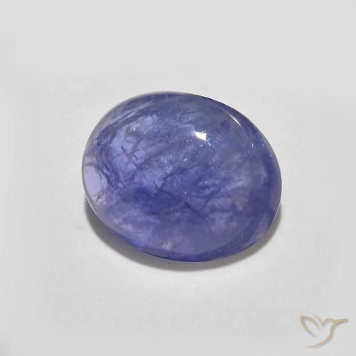 Tanzanita Azul violeta intenso natural de 2.13 ct, Ovalada, Translúcido