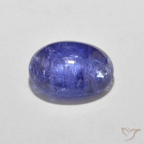 Tanzanita Azul violeta intenso natural de 2.40 ct, Ovalada, Transparente