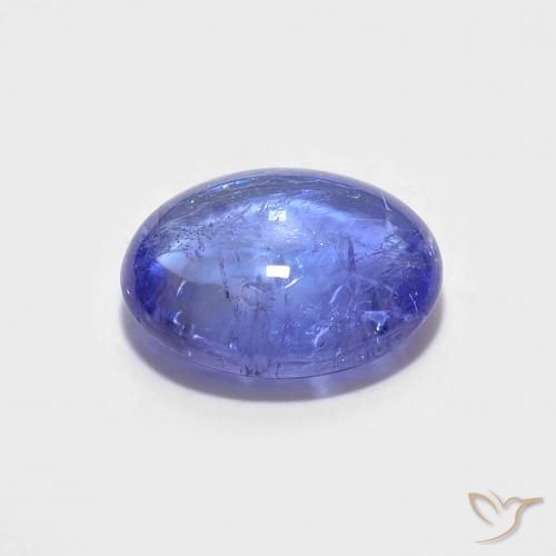 Tanzanita Azul violeta intenso natural de 2.67 ct, Ovalada, Transparente