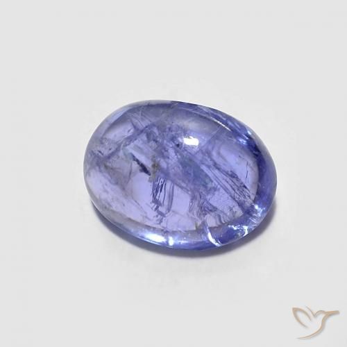 1.59ct Natural Azul violeta intenso tanzanita, Ovalada, Transparente