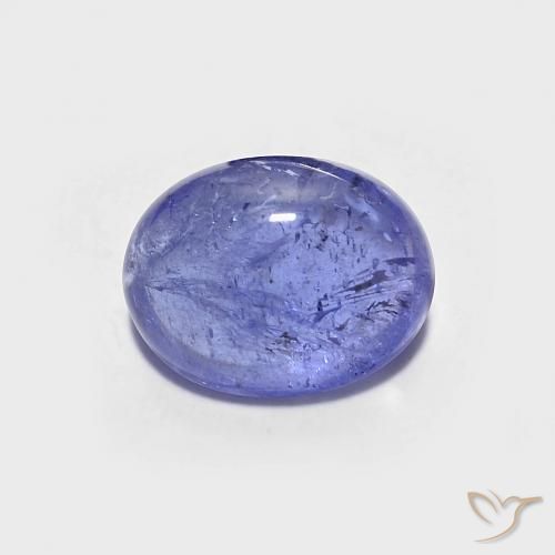 1.59ct Natural Azul violeta intenso tanzanita, Ovalada, Transparente