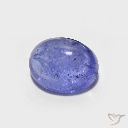 Tanzanita Azul violeta intenso natural de 1.59 ct, Ovalada, Transparente