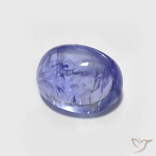 Tanzanita Azul violeta intenso natural de 1.88 ct, Ovalada, Transparente