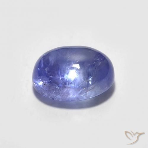 Tanzanita Azul violeta intenso natural de 1.88 ct, Ovalada, Transparente