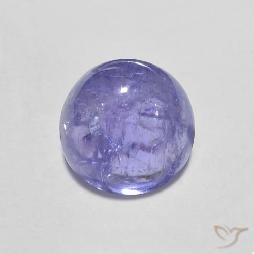 tanzanita Azul violeta intenso natural de 1.38 ct, Corte Redondo, Transparente