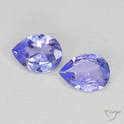 0.53ctw Natural Azul oscuro Tanzanita, En forma de pera, VVS-VS