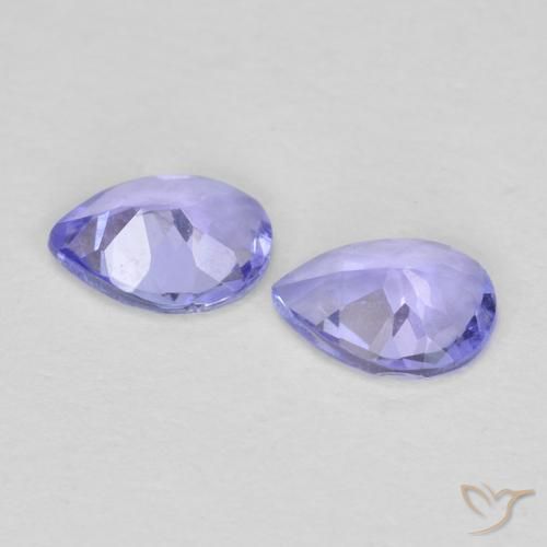 Gemas de Tanzanita Azul oscuro natural de 0.53 ct, En forma de pera, VVS-VS