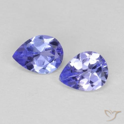 0.58ctw Natural Azul eléctrico Tanzanita, En forma de pera, VVS-VS