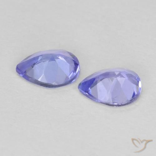 Gemas de Tanzanita Azul eléctrico natural de 0.58 ct, En forma de pera, VVS-VS