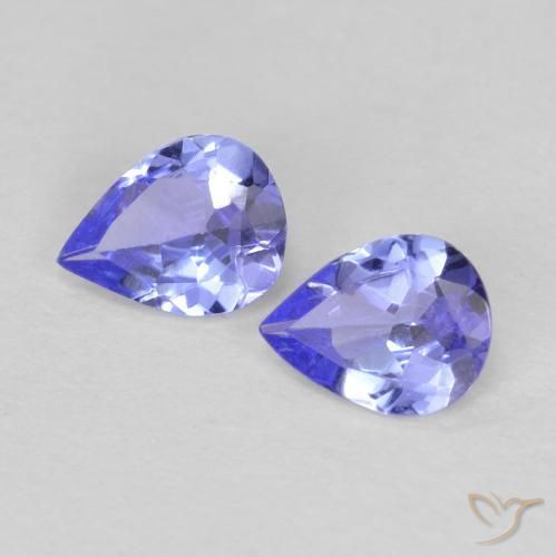 0.55ctw Natural Azul intenso Tanzanita, En forma de pera, VS