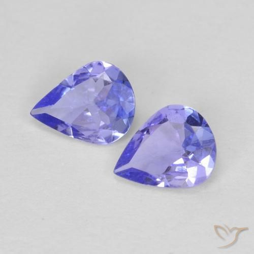0.48ctw Natural Azul violeta Tanzanita, En forma de pera, VS