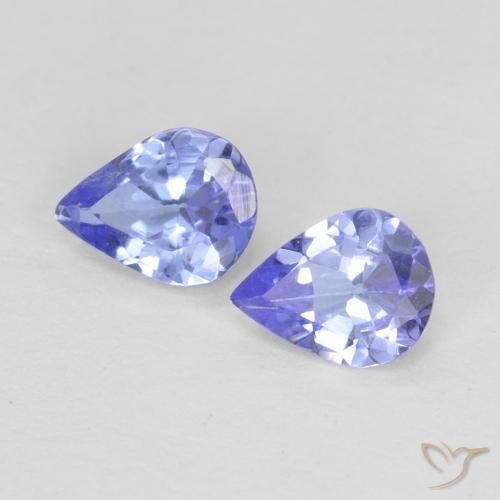 0.52ctw Natural Azul violeta Tanzanita, En forma de pera, VVS-VS