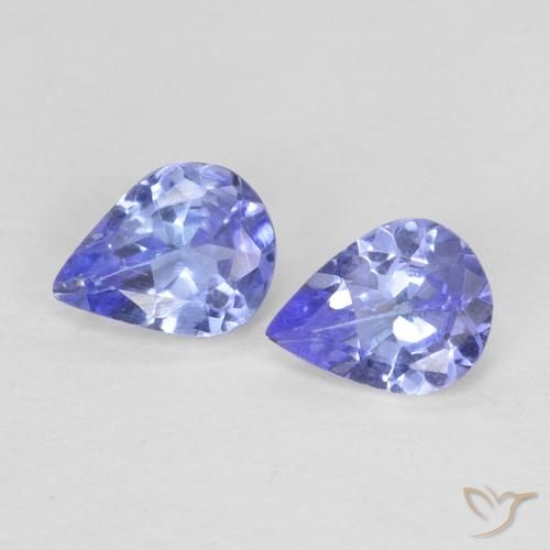 Gemas de Tanzanita Azul violeta natural de 0.52 ct, En forma de pera, VVS-VS