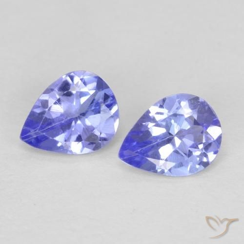 0.65ctw Natural Azul violeta Tanzanita, En forma de pera, VS