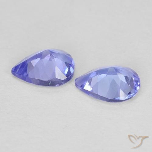Gemas de Tanzanita Azul violeta natural de 0.65 ct, En forma de pera, VS
