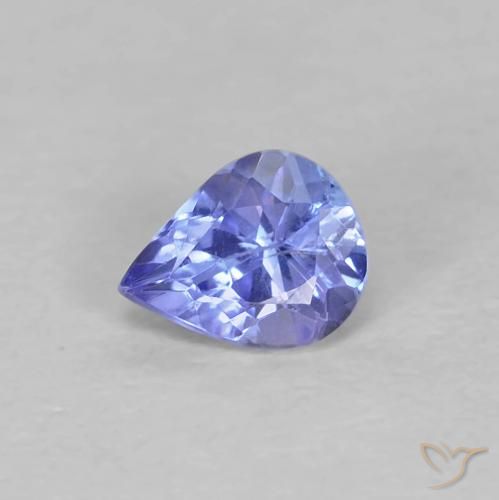 0.41ct Natural Azul intenso Tanzanita, En forma de pera, VS