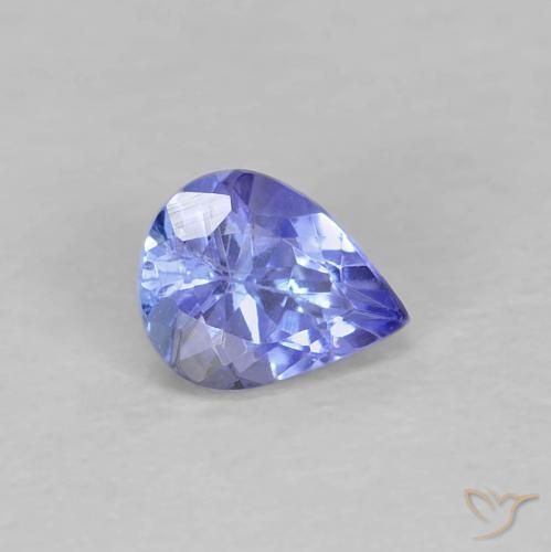 Tanzanita Azul intenso natural de 0.41 ct, En forma de pera, VS