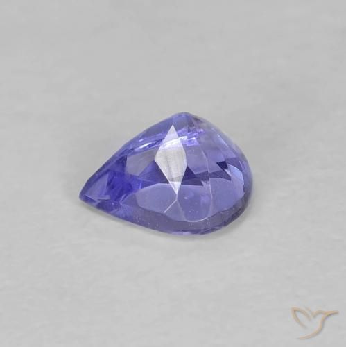Tanzanita Azul intenso natural de 0.41 ct, En forma de pera, VS