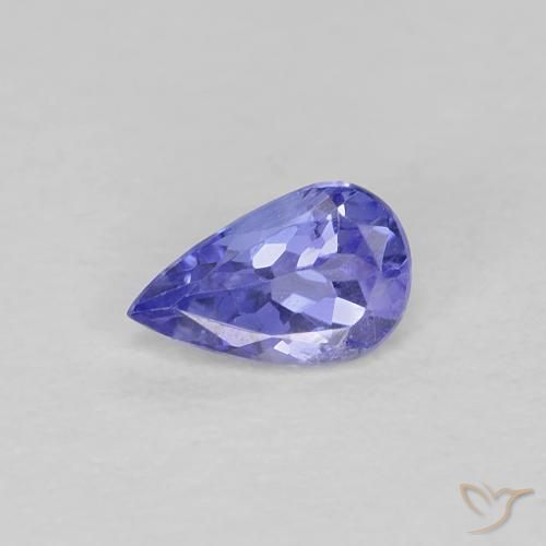 0.37ct Natural Azul violeta intenso tanzanita, En forma de pera, VS