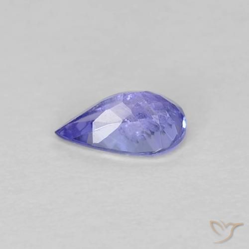 Tanzanita Azul violeta intenso natural de 0.37 ct, En forma de pera, VS