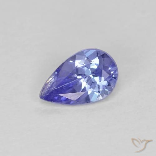 0.42ct Natural Azul oscuro Tanzanita, En forma de pera, VS