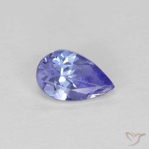 Tanzanita Azul oscuro natural de 0.42 ct, En forma de pera, VS