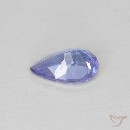 Tanzanita Azul oscuro natural de 0.42 ct, En forma de pera, VS