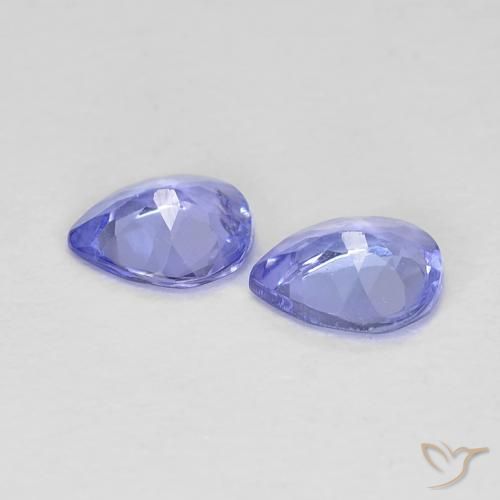 Gemas de Tanzanita Azul medio natural de 0.56 ct, En forma de pera, VS