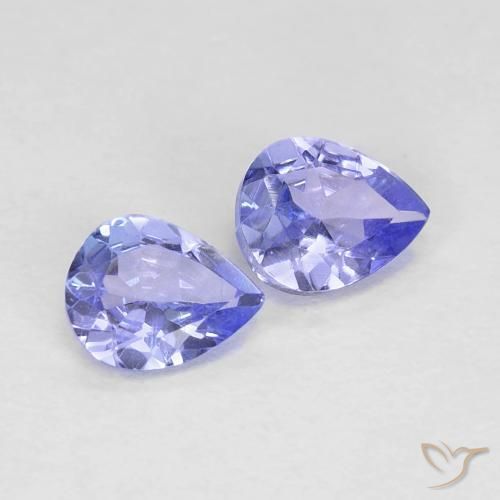 Gemas de Tanzanita Azul violeta natural de 0.64 ct, En forma de pera, VVS-VS