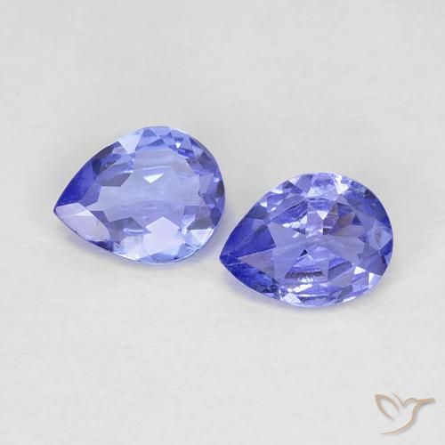 Gemas de Tanzanita Azul oscuro natural de 0.60 ct, En forma de pera, VS