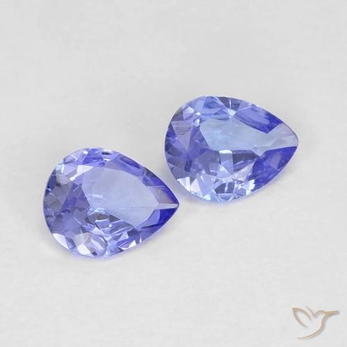 0.50ctw Natural Azul eléctrico Tanzanita, En forma de pera, VVS-VS