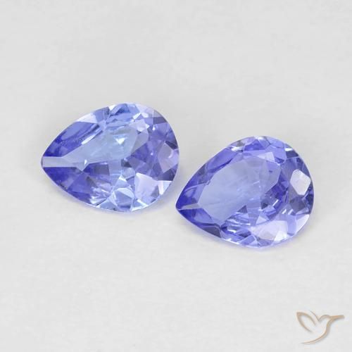 Gemas de Tanzanita Azul eléctrico natural de 0.50 ct, En forma de pera, VVS-VS