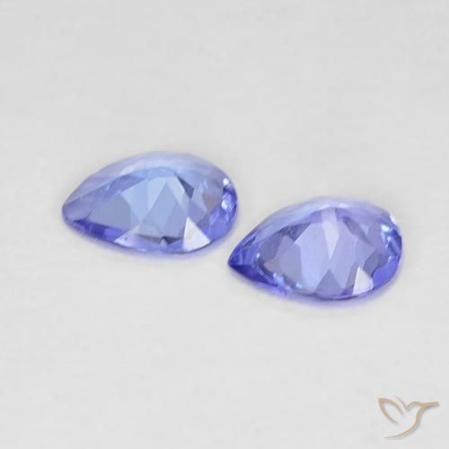 Gemas de Tanzanita Azul eléctrico natural de 0.50 ct, En forma de pera, VVS-VS