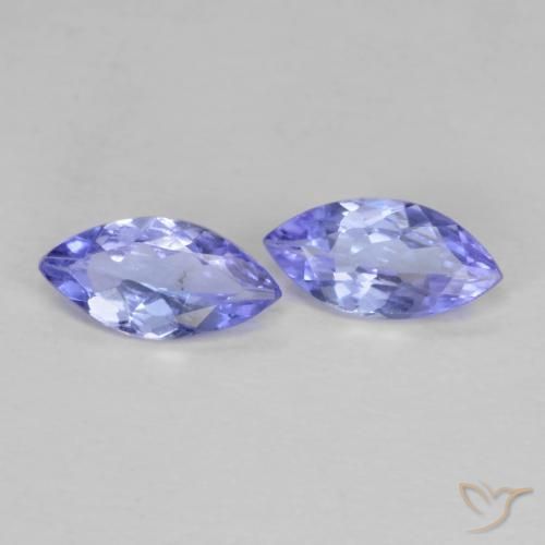 Gemas de Tanzanita Azul violeta natural de 0.67 ct, Marquesa, VS