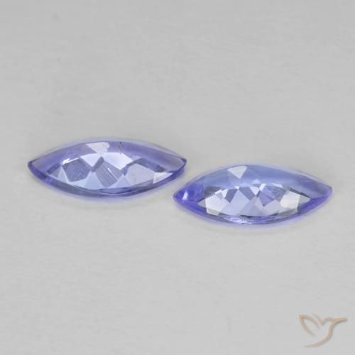 Gemas de Tanzanita Azul violeta natural de 0.67 ct, Marquesa, VS