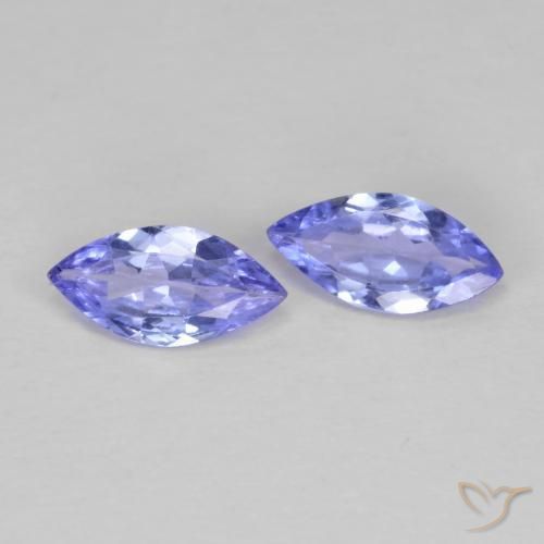 Gemas de Tanzanita Azul violeta natural de 0.63 ct, Marquesa, VVS-VS