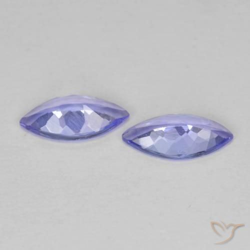 Gemas de Tanzanita Azul violeta natural de 0.63 ct, Marquesa, VVS-VS