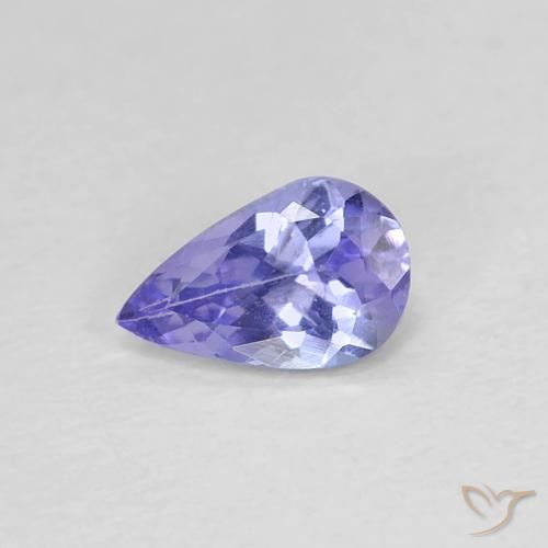 0.38ct Natural Azul violeta intenso Tanzanita, En forma de pera, VVS-VS