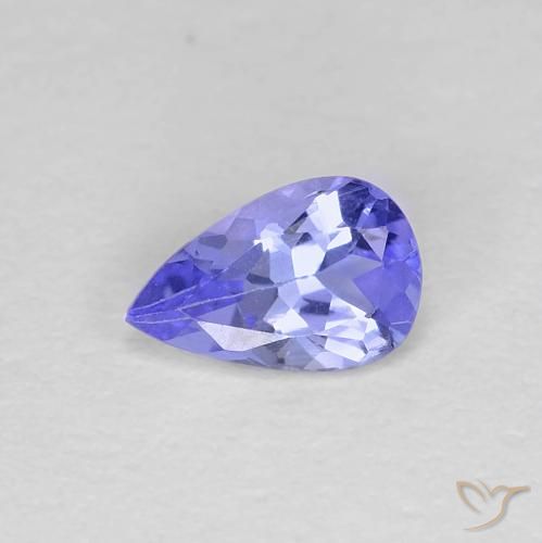 Tanzanita azul natural de 0,38 ct, en forma de pera, VVS